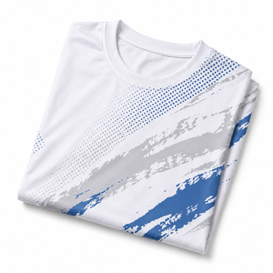 Custom Sublimation <b>Tshirt</b> 100% <b>Polyester</b> White Fabric Printing Blank T-shirt Men Printed Custom Design Men's T-shirt - Product Image 6