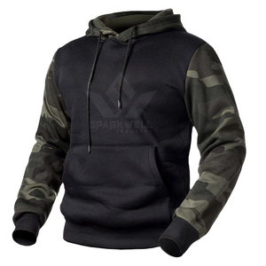 Sudadera con Capucha de Camuflaje para Hombre, Corte Ajustado, Informal, con Bolsillo, Estampado por Sublimación, Poliéster, Felpa Francesa, Ropa de Otoño - Product Image 6