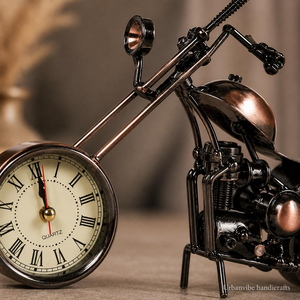 Iron Multicolor <b>Clock</b> Bike <b>Wall</b> Decor Metal <b>Wall</b> Art, Size: 52X28 - Product Image 2
