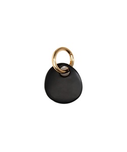 Latest Minimalist Black Round Resin Keychain Gold Ring Modern Key Holder Bag Charm Stylish <b>Car</b> Keyring Fashion Accessory - Product Image 1