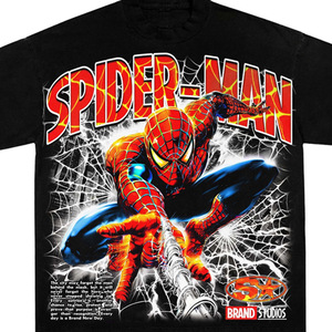 เสื้อยืดผู้ชายลายสไปเดอร์แมน แขนสั้น ทรงปกติ ผ้าคอตตอนเจอร์ซีย์ สไตล์ลำลอง คอกลม - Product Image 5