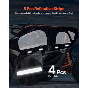 Porte Superiori per Cabina Can Am Maverick X3 MAX 4 Posti 2017-2024, Antivento Morbide con Cerniera Migliorata, Compatibili con i Modelli 2024 - Product Image 6