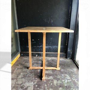 Indonesian Handmade Solid Teak Wood <b>Bar</b> <b>Table</b> Rectangle High Standing Bistro <b>Table</b> for Cafe Restaurant Indoor Outdoor Furniture - Product Image 1