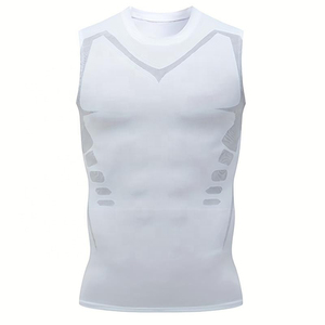 Camiseta de Compresión sin Mangas para Hombre, Spandex y Poliéster, Secado Rápido, Sin Costuras, Teñido Liso, Protección UV para Adultos - Product Image 2