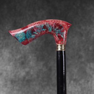 Canne de marche artisanale en corne de cerf, design turquoise rouge, écologique, pour seniors, vente en gros Orion Handicraft - Product Image 1