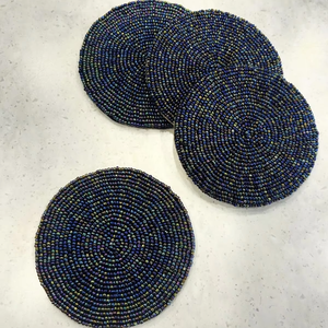 Custom Handmade Classic Eco-Friendly Washable Beaded Coasters in Bulk Decoration Coaster by Creative Art Zone - Product Image 1