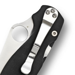 Navajas Plegables Premium con Mango Ergonómico Negro, Hoja de Acero Inoxidable con Borde Liso y Afilado, Orificio para el Pulgar y Clip para Cinturón - Product Image 6