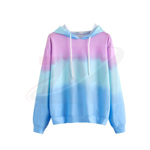 เสื้อฮู้ดผู้หญิงไล่เฉดสี แขนยาว สวมใส่สบาย ผลิตจากโพลีเอสเตอร์ 100% ระบายอากาศได้ดี เหมาะสำหรับใส่ในฤดูใบไม้ผลิ - Product Image 1