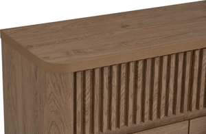 Buffet en chêne à tiroirs cannelés, style minimaliste sophistiqué, avec grand espace de rangement, idéal pour les intérieurs minimalistes - Product Image 6