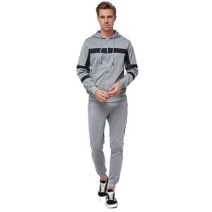 Ensemble survêtement homme personnalisé en molleton léger pour l'hiver, pantalon de survêtement et sweat-shirt, style streetwear sportif - Product Image 1