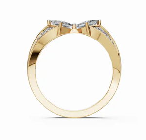 Bague classique en diamant, or 9, 14, 18 carats, tons or jaune, rose, blanc, bijoux en diamant véritable, alliance en or massif - Product Image 4