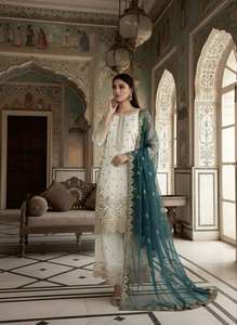 Conjunto de Traje de Seda Festivo para Mujer Directo de Fábrica – Fabricante de Ropa Étnica OEM y Exportador Global - Product Image 3