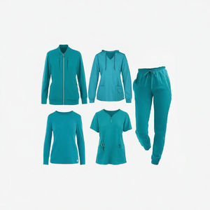 Uniforme de Enfermería Cómodo para Mujer NIAAHINN 2025, Conjunto de Uniforme Médico con Cuello en V, Pantalones Jogger Elásticos con Bolsillos Superiores Incluidos - Product Image 2