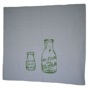 100% torchon de cuisine en coton biologique imprimé recyclé doux Style de sérigraphie écologique sac de farine personnalisé torchon lavable - Product Image 1