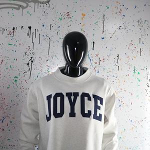 Sweat-shirt à col montant JOYCE ASH GREY 100% coton avec broderie appliquée bleue, col large, URBAN PRODUCTIONS - Product Image 3