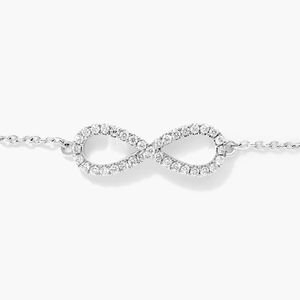 <b>Infinity</b> Diamond <b>Bracelet</b> In 14K White Gold - Product Image 3