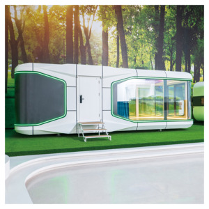 Casa Cápsula Espacial Inteligente, Casa Modular Prefabricada de Acero, Mini Casa Portátil, Cabaña para Vacaciones, Oficina, Viajes - Product Image 1