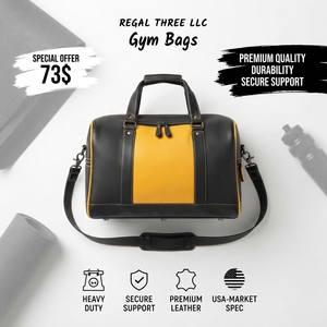 Sacs de sport de grande capacité pour femmes, sacs de sport en cuir véritable pour hommes, sacs de sport imperméables en cuir unisexes - Product Image 6