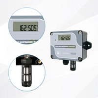 Tzone THT03C Layar LCD Output Analog Pengontrol PLC Waktu Nyata Sensor Suhu 4-20mA Pemancar Suhu dan Kelembaban