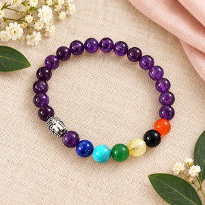 Purple Amethyst Crystal Bead Bracelet Carved Engraved Charm Jewelry Stretch <b>Wristband</b> for Women - Product Image 6