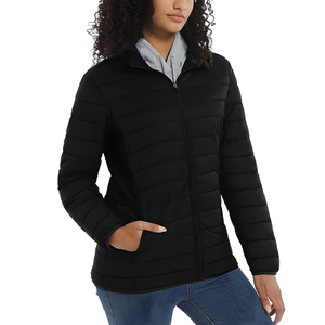 Chaqueta de invierno acolchada impermeable corta con estampado de animales, tipo bomber, en amarillo mantequilla, para otoño - Product Image 6