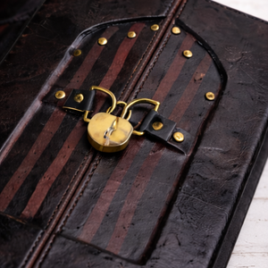 Vintage A5 Black Leather Journal Lockable Door Handmade Antique <b>Diary</b> Notebook Graduation Christmas Personalized Gift - Product Image 5