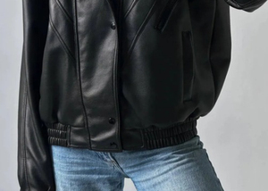 Adjustable Stylish Fashion Wear Women Leather Jacket Eco-friendly Breathable <b>Pocket</b> Custom Solid Plain Dyed Women Leather Jacket - Product Image 4