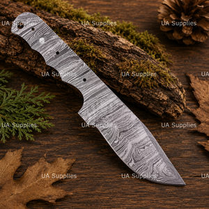 Cuchillo de Caza de Acero de Damasco Forjado a Mano de Grado Industrial con Punta de Gota, Grosor de 0.5mm, Longitud Total de 8 Pulgadas, Personalizable OEM - Product Image 4