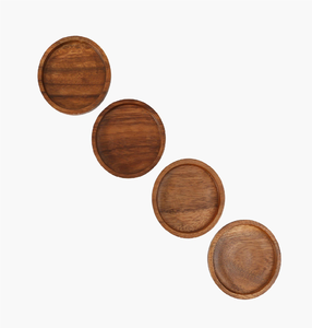 Sous-verres en bois réutilisables de qualité supérieure, écologiques, style campagnard, design personnalisé pour la maison, l'hôtel, le restaurant, les mariages et les fêtes - Product Image 5