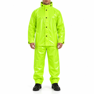 Ensemble imperméable de haute qualité pour homme, veste et pantalon résistants, couleur unie, personnalisable, pour la pêche en plein air, la moto - Product Image 1