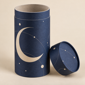Boîte ronde en tube de cobalt personnalisée pour l'emballage de flacons de parfum - Product Image 2
