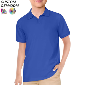 Camiseta Polo Clásica de Algodón para Niños, Personalizada con Logotipo, Manga Corta, Tejida, con Rayas Verdes y Blancas, para Uso Diario, Venta al Por Mayor - Product Image 6