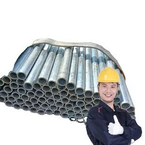 Tubería de acero galvanizada, materiales de construcción y andamio de construcción de bienes raíces, tubo de andamio redondo galvanizado, tubos de acero Erw