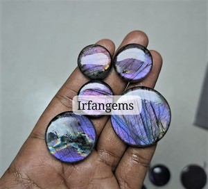 High Quality Spectrolite Crystal Wholesale Price 100% Natural Purple Labradorite Jewelry Making Stone Round Mix Size <b>Quartz</b> - Product Image 5