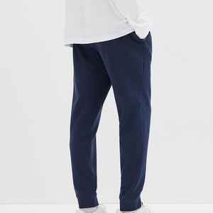 High Quality Men's <b>Oversized</b> Blue Cotton Fabric Quick Dry Washed <b>Jogger</b> For Men Breathable With Ribbed Cuff & Side Pockets - Product Image 2