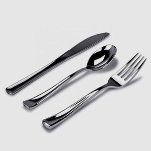 Juego de cubiertos de plata de acero inoxidable de la mejor calidad, con mango simple único, diseño de aspecto real, juego de cubiertos de lujo - Product Image 2