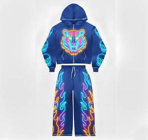 Sudadera con Capucha Estética Cyberpunk para Hombre, con Arte Geométrico Neón Brillante y Circuitos Electrónicos Sublimados, Sudadera de Alto Rendimiento - Product Image 4