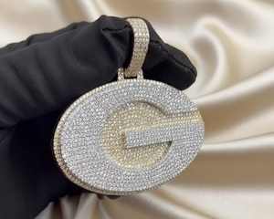 Joyería Hip Hop para Hombre, Colgante Personalizado con Letras, Plata de Ley 925, Diamante Moissanita VVS, Número, Nombre, Inicial, Logotipo - Product Image 2