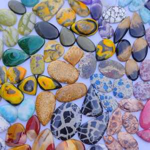 MAHNAJ GEMS Wholesale Natural Mixed Gemstone Flatback Cabochons Lot for Ring Pendant Jewelry Making JAIPIUR ,RAJASTHAN - Product Image 3