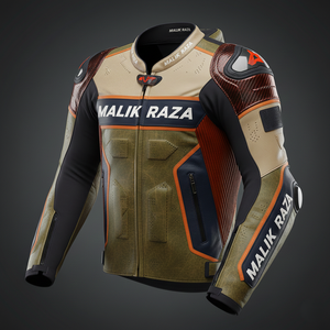 Chaqueta de Motocicleta de Cuero Personalizada MALIK RAZA |   Equipo de Motociclista de Marca Privada OEM |   Fabricante de Trajes de Carreras de Cuero Vacuno de 1.3 mm - Product Image 1
