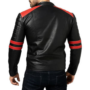 Vestes en cuir de haute qualité, style streetwear, veste en cuir originale pour homme, logo personnalisé, veste d'hiver en cuir véritable pour homme - Product Image 4