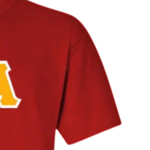 Camiseta KA Order con Letras Griegas Rojas y Logotipo Bordado en Dorado, Cuello Redondo, Estilo Casual para Hombre, Color Rojo y Dorado - Product Image 3