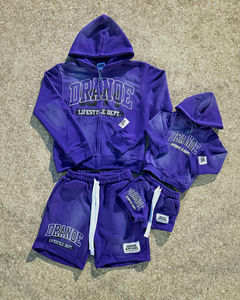 Ensemble de survêtement jogger pour homme en coton, shorts d'été, avec patch brodé personnalisé effet vieilli, délavé à l'acide, vêtements en tissu éponge pour l'hiver, incluant - Product Image 3