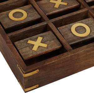 Juego de Mesa Tic Tac Toe de Madera Hecho a Mano, Juego de Cruzitas Sólidas para Dos Jugadores, Ideal para Fiestas, Viajes, Aire Libre, Interiores, Decoración de Mesa de Centro y Regalos - Product Image 4