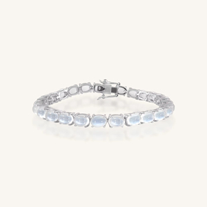 Pulsera de piedra lunar en plata de ley 92.5 KLSB-20651 - Product Image 3