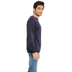 Men's Thick Pullover <b>Jumpers</b> O Neck Long Sleeves Sweatshirt Embroidery Logo Winter Fleece Designer Solid Pattern 100% Cotton - Product Image 1