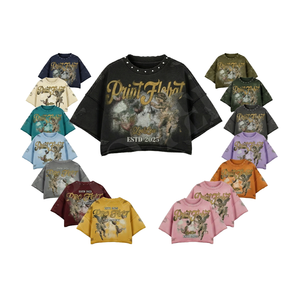 T-shirt personnalisé pour homme, logo personnalisé, 280 GSM, léger, respirant, en molleton, effet délavé, décontracté, épaules tombantes, surdimensionné, été - Product Image 1