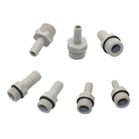 Raccord droit en plastique pour tuyau de jardin, filetage mâle 6/8/10/12 mm vers 3/8 1/2 pouce, pour pompe à air d'aquarium et de réservoir de poissons