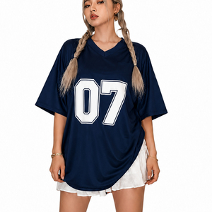 Women Oversized 07 Graphic Jersey <b>T</b> <b>Shirt</b> Casual Loose Fit Short Sleeve Streetwear Sports Fashion Tee - Product Image 3