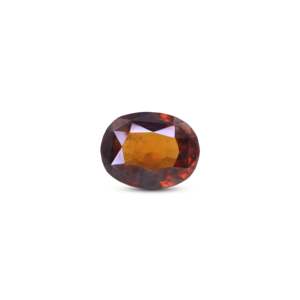 Loose Hessonite Gomed Gemstone 5.45 Carat 15mm Natural Garnet Raw Stone for Fine Jewelry - Product Image 1